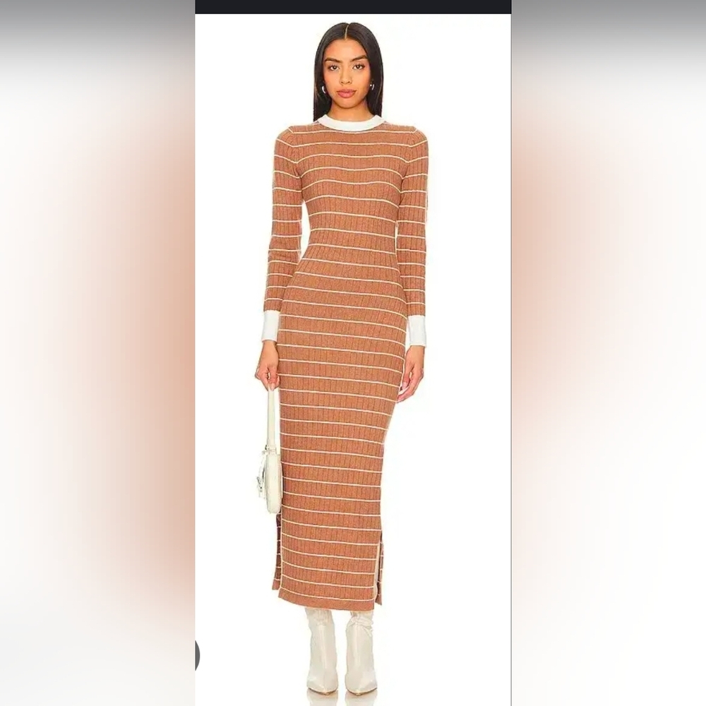 NWT SNDYS. Sweater Dress, Lance Dress, Cafe & White, Women's Size Medium